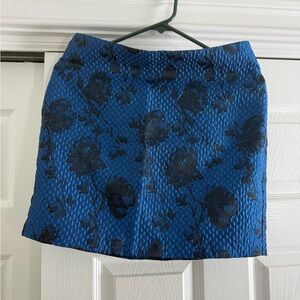 DO+BE Blue and Black Textured Mini Skirt